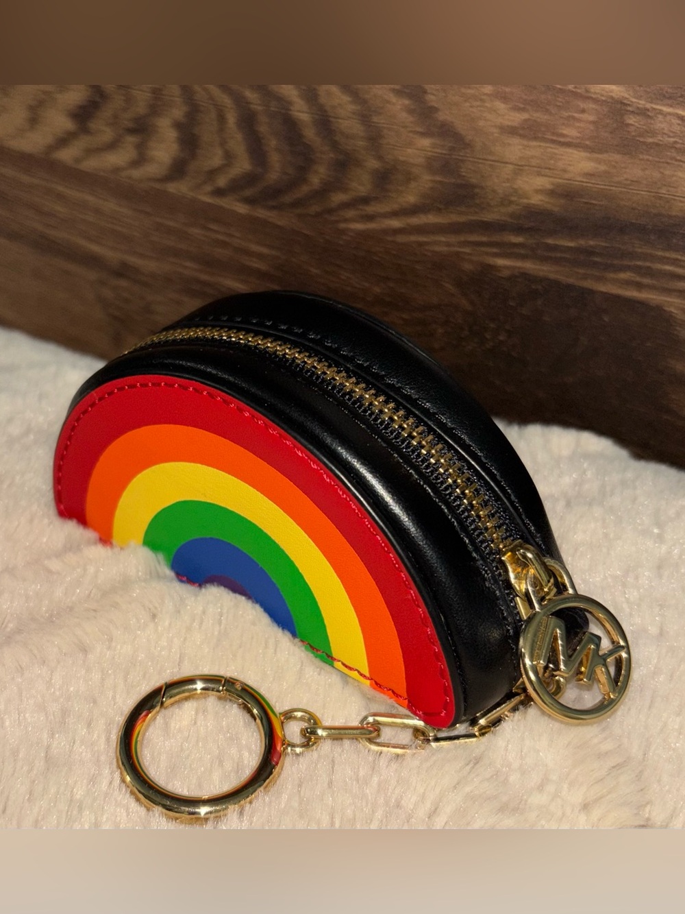 Michael Kors Rainbow Coin Purse keychain/bag charm - Picture 2 of 7